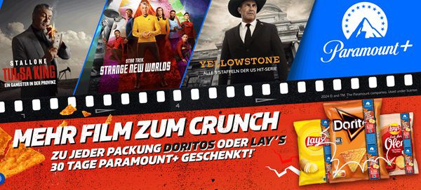 Lays oder Doritos kaufen   30 Tage Paramount+ kostenlos schauen