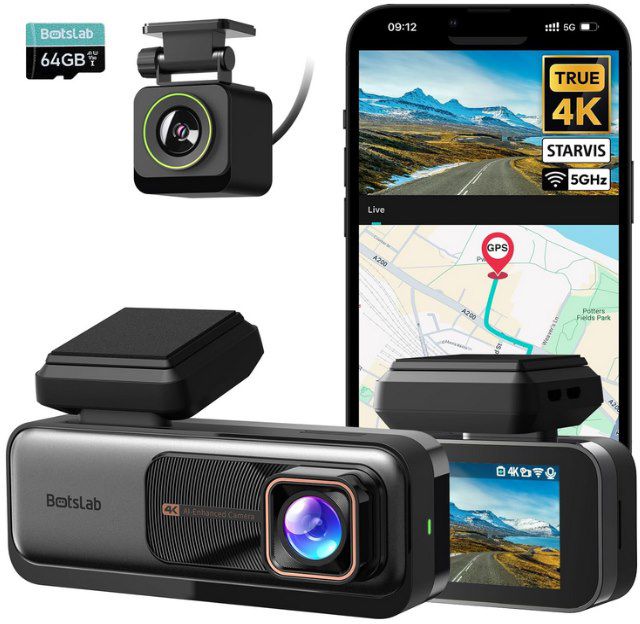 🚗 BOTSLAB Dual 4K Dashcam mit GPS, WLAN & App für 99,59€ (statt 190€)