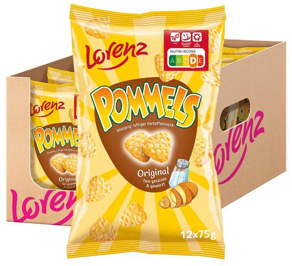 🥔 12x Lorenz Pommels Original ab 12,38€ (statt 18€)   1,03€ pro Tüte!