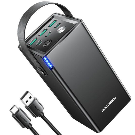 🔋 Rocoren 50.000mAh 67,5W 6 Port Powerbank für 41,64€ (statt 59€)