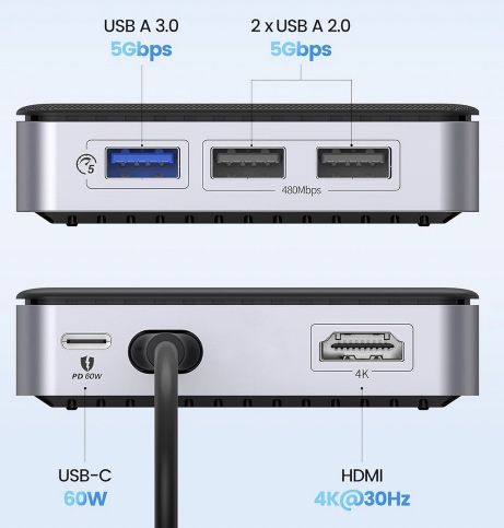 ORICO USB C 5in1 Docking Station mit PD 60W für 10,87€ (statt 17€)