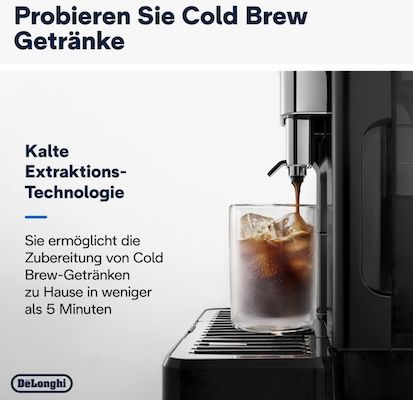 DeLonghi Eletta Explore Cold Brew Kaffeevollautomat mit Milchsystem für 1.000€ (statt 1.149€)