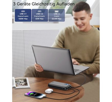 AsperX Power Bank mit 24000mAh für 49,99€ (statt 80€)