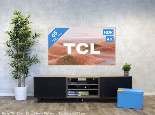 📺 TCL 65A300W NXTFrame 65 QLED TV mit 100 Hz für 1.224€ (statt 1.526€)