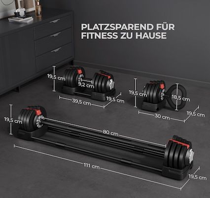 Yaheetech Hantel Set mit 18 kg für 112€ (statt 147€)