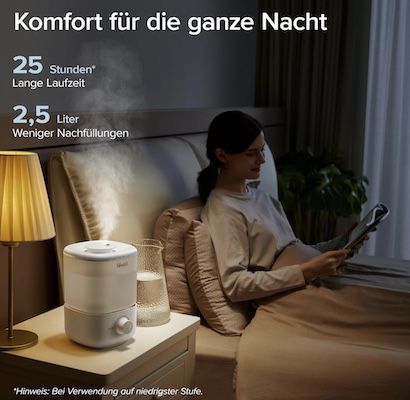 LEVOIT Mini Luftbefeuchter mit 2,5L & bis 25 Std. für 33,99€ (statt 40€)