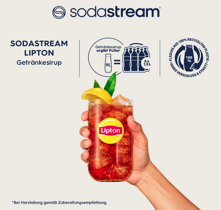 🍑 SodaStream Lipton Ice Tea Pfirsich Sirup für 3,60€ (statt 8€)