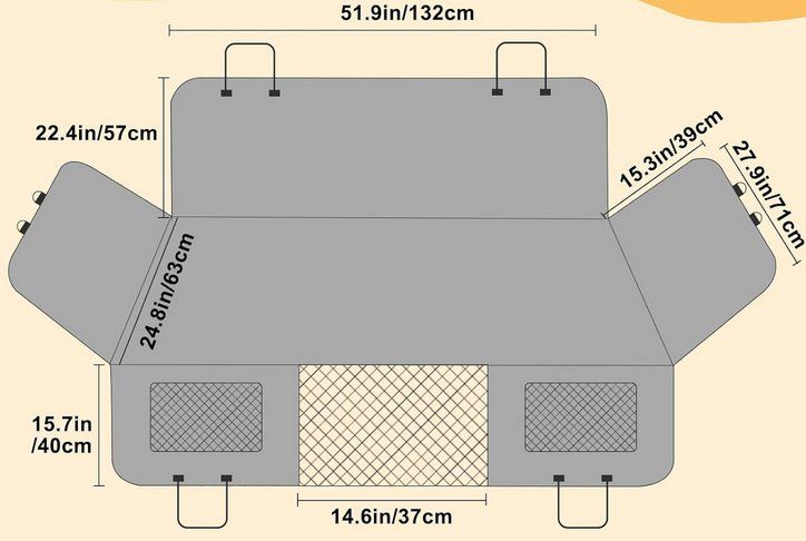 Purecas Auto Hundedecke mit Bodenplatte für 47,99€ (statt 96€)