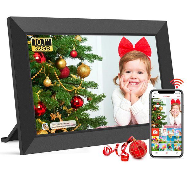 Frameo Digitaler 10,1 Zoll IPS Bilderrahmen (1280×800) mit App für 49,98€ (statt 90€)