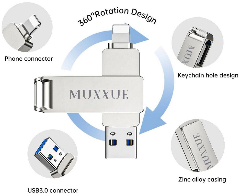 MUXXUE Lightning & USB 3.0 Stick mit 256GB für 16,67€ (statt 25€)