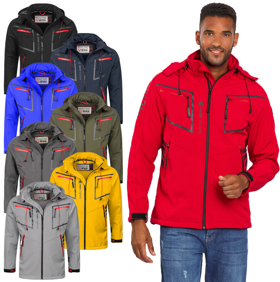 Arctic Seven AS088 Herren Softshell Funktions Outdoor Jacke für 54,90€ (statt 73€)