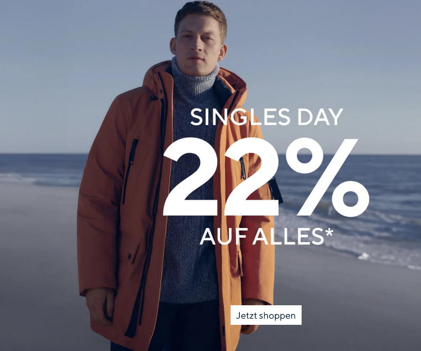 Tom Tailor Singles Day: bis 40% Rabatt im Sale + 22% extra Rabatt