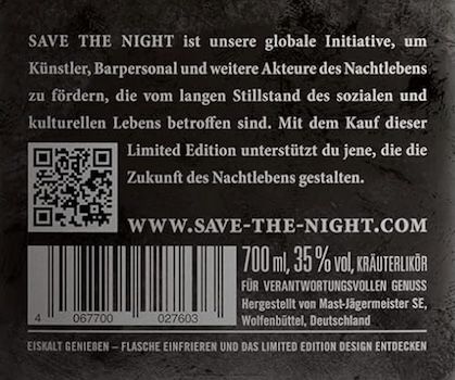 🍸 0,7 L Jägermeister Save the Night Limited Edition 35% ab 12,49€ (statt 21€)