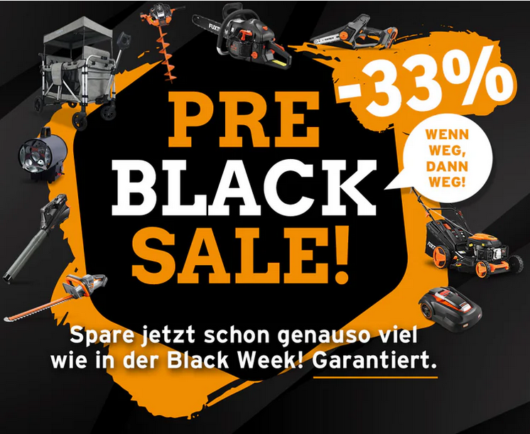 Fuxtec Black Week 33% Rabatt auf alles – z.B. FUXTEC 40V Akku Rasenmäher für 124,83€ (statt 149€)