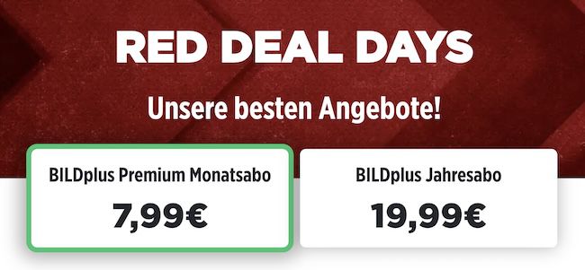 ➡️🔥 1 Jahr BILDplus inkl. Bundesliga (1. & 2. Liga) Highlights für 19,99€ (statt 80€)