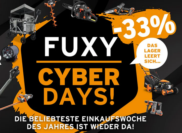 💥Fuxtec Cyber Week 33% Rabatt auf alles – z.B. FUXTEC 40V Akku Rasenmäher für 124,83€ (statt 149€)