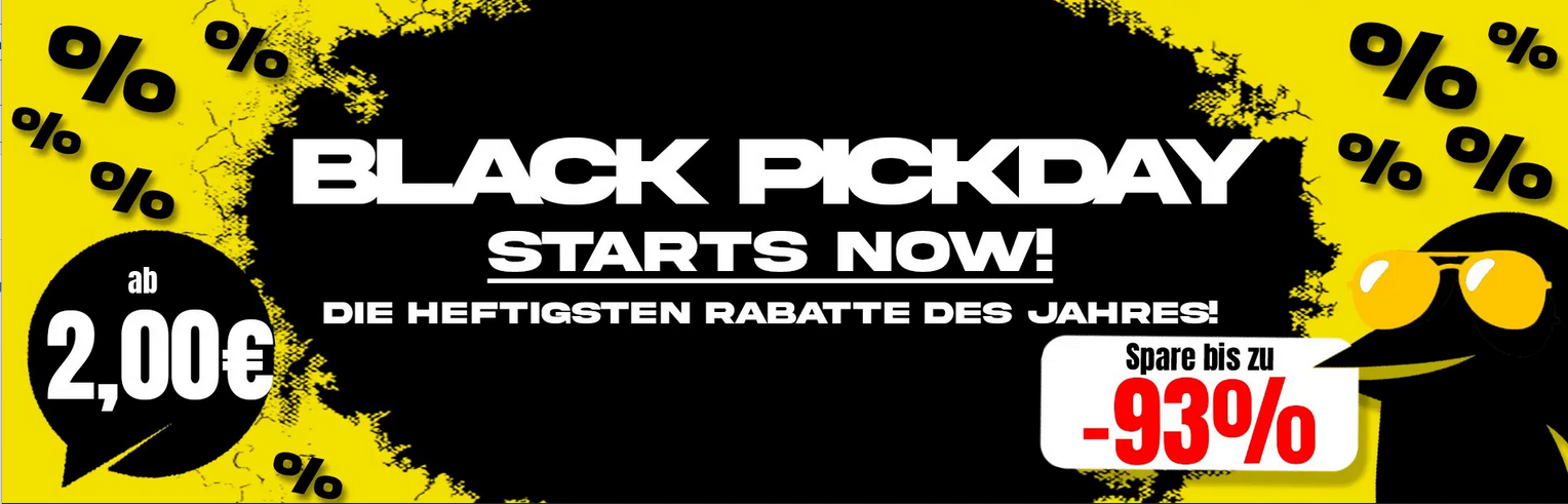 Black Pickday: bis 93% Rabatt   Sportfashion Sale ab 2€ +VSK bis Mitternacht!