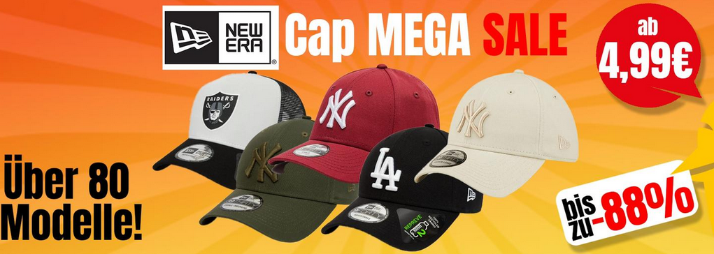 New Era Caps Mega Sale ab 4,99€ zzgl. VSK (statt 26€)