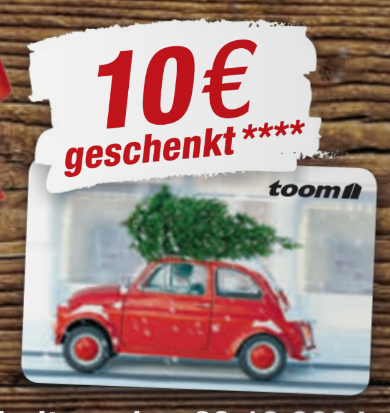 🪛 toom Baumarkt: je 50€ Gutscheinkarte einen 10€ Gutschein gratis