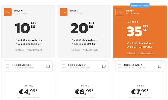 📱 simyo: o2 Allnet Flat mit 35GB 5G für nur 7,99€ mtl.
