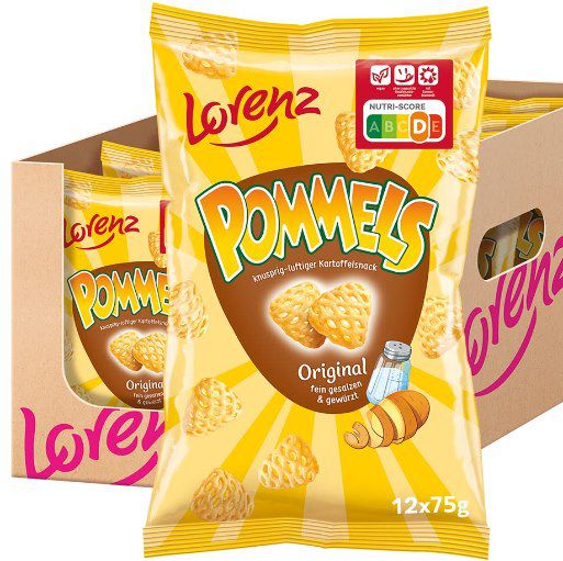 🥔 12x Lorenz Pommels Original ab 12,38€ (statt 18€) – 1,03€ pro Tüte!