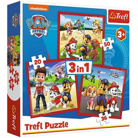 Trefl 34867 PAW Patrol 3-in-1 Puzzle für 5€ (statt 10€)