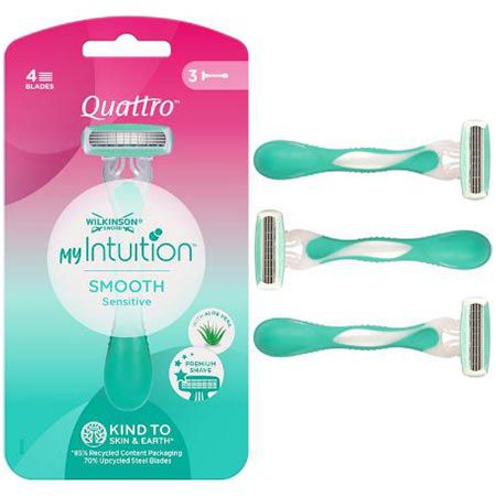 3er Pack Wilkinson Sword myIntuition Smooth Sensitive Quattro ab 3,15€ (statt 5€)