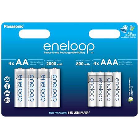 8er Pack eneloop AA/Mignon + AAA/Micro NI-MH Akkus ab 17,41€ (statt 27€)