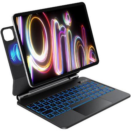 OMOTON iPad Tastatur mit Hülle mit RGB Beleuchtung für iPad Pro 11 für 53,99€ (statt 90€)