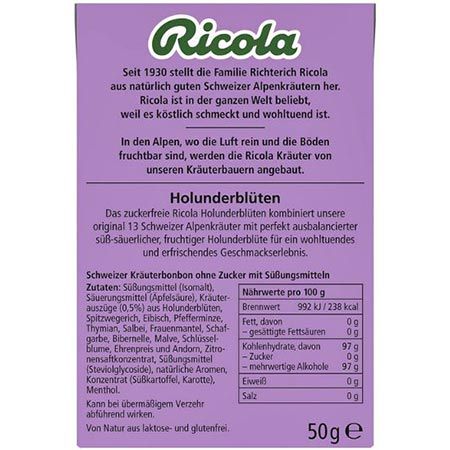 10er Pack Ricola Holunderblüten Böxli Kräuter Bonbons ab 9,16€ (statt 17€)