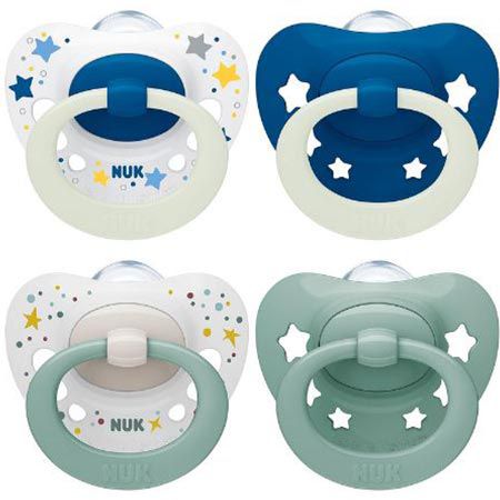 4er Pack NUK Signature Day & Night Babyschnuller, 0 6 Monate für 7,49€ (statt 11€)