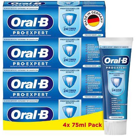 4er Pack Oral-B Pro-Expert Zahncreme, je 75ml ab 9,27€ (statt 12€)