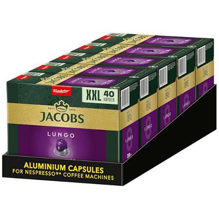 200er Pack Jacobs Lungo Intenso 8 Kaffeekapseln ab 38,31€ (statt 46€)