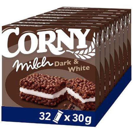 32er Pack Corny Milch Dark & White Müsliriegel ab 10,10€ (statt 14€)