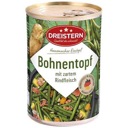 Dreistern Grüne Bohneneintopf mit Rindfleisch, 400g ab 1,70€ (statt 2,50€)