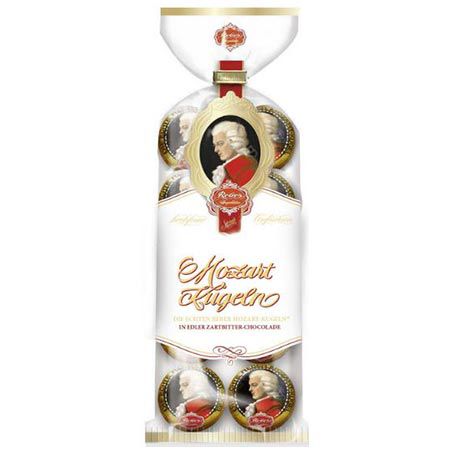 8er Pack Reber Mozart Kugeln aus Zartbitter Schokolade, 160g für 5,37€ (statt 8€)