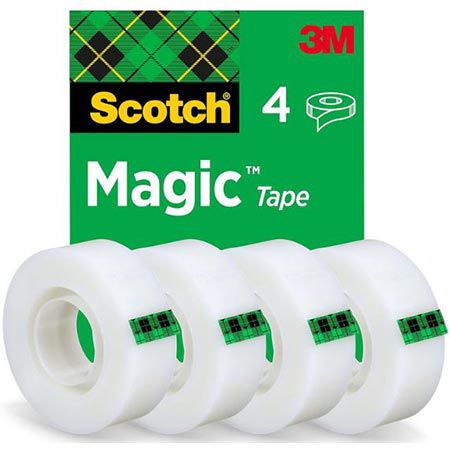 4er Pack Scotch Magic Tape, 19mm × 33m, beschriftbar ab 10,96€ (statt 17€)