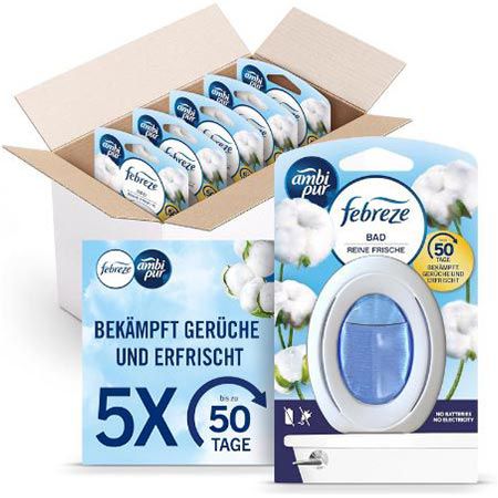 5er Pack Febreze Reine Frische Bad Lufterfrischer für 12,49€ (statt 17€)