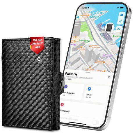 Smart Slim Wallet mit „Wo ist?“-Funktion & RFID Block für 24,99€ (statt 50€)