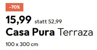 🔥Fehler? Floordirekt Terraza 100 x 300cm Kunstrasen für 18,99€ (statt 57€)