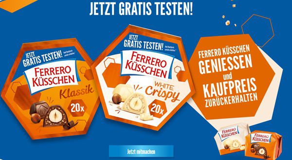 Ferrero Küsschen gratis ausprobieren