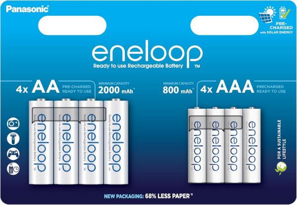 8er Pack eneloop AA/Mignon + AAA/Micro NI MH Akkus ab 17,41€ (statt 27€)