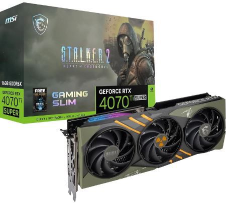 MSI GeForce RTX 4070 Ti SUPER 16G Gaming Slim Stalker 2 Edition für 949€ (statt 1.054€)