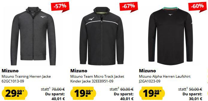 🔥 SportSpar: Mizuno Sale bis  68% + 5€ Gutschein   z.B. Wave Exceed Schuhe ab 55€ (statt 80€)