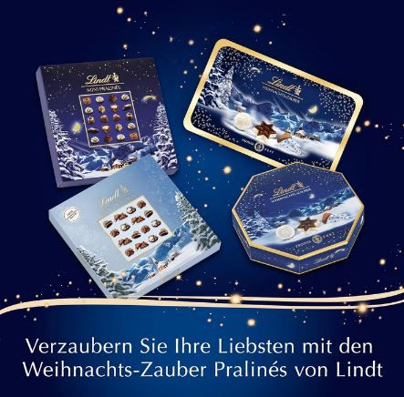 Lindt Weihnachts Zauber Pralinés, 200g in Pralinen Dose für 9,79€ (statt 18€)