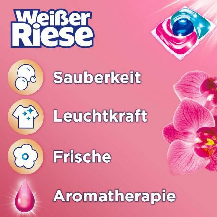 120er Pack Weißer Riese Color Trio Caps Aromatherapie Orchidee ab 16,31€ (statt 24€)