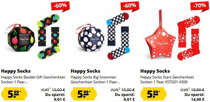 🎅 SportSpar X Mas Sale ab 3,99€   z.B. Happy Socks Geschenksets ab 5,99€