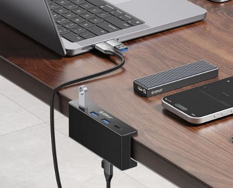 ORICO USB C/A Hub mit Clip für Tischplatten für 21,75€ (statt 32€)