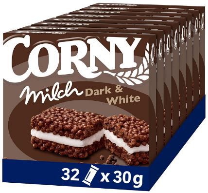 32er Pack Corny Milch Dark & White Müsliriegel ab 10,10€ (statt 14€)