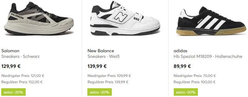 🔥eSchuhe New Season Sale + 20% Extra Rabatt ab 99€   Timberland, Nike, New Balance u.v.m.